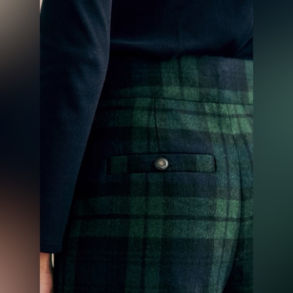 Sezane - Damon Trousers - Navy Tartan - Picture 4 of 6